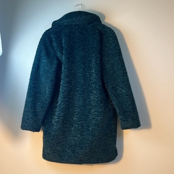 Tahari Dark Green Faux Fur Shearling Teddy Coat - Picture 7 of 13